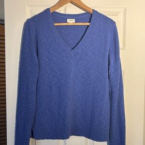J. Crew Women’s Classic Blue V-Neck Sweater